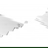 Seitenansicht der weißen Tastaturablage HDWR SolidHand-KT08W