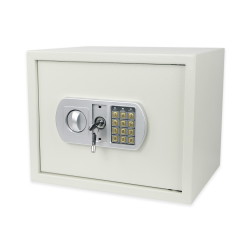Frontansicht des SecureBox-50 mit Tastaturfeld und Notöffnungsschloss