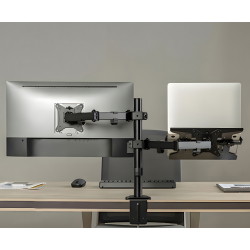 SolidHand AL01M01 montiert auf einem Schreibtisch mit Monitor und Laptop