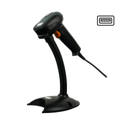 Kabelgebundener Barcodescanner HD29A mit Halterung im Set