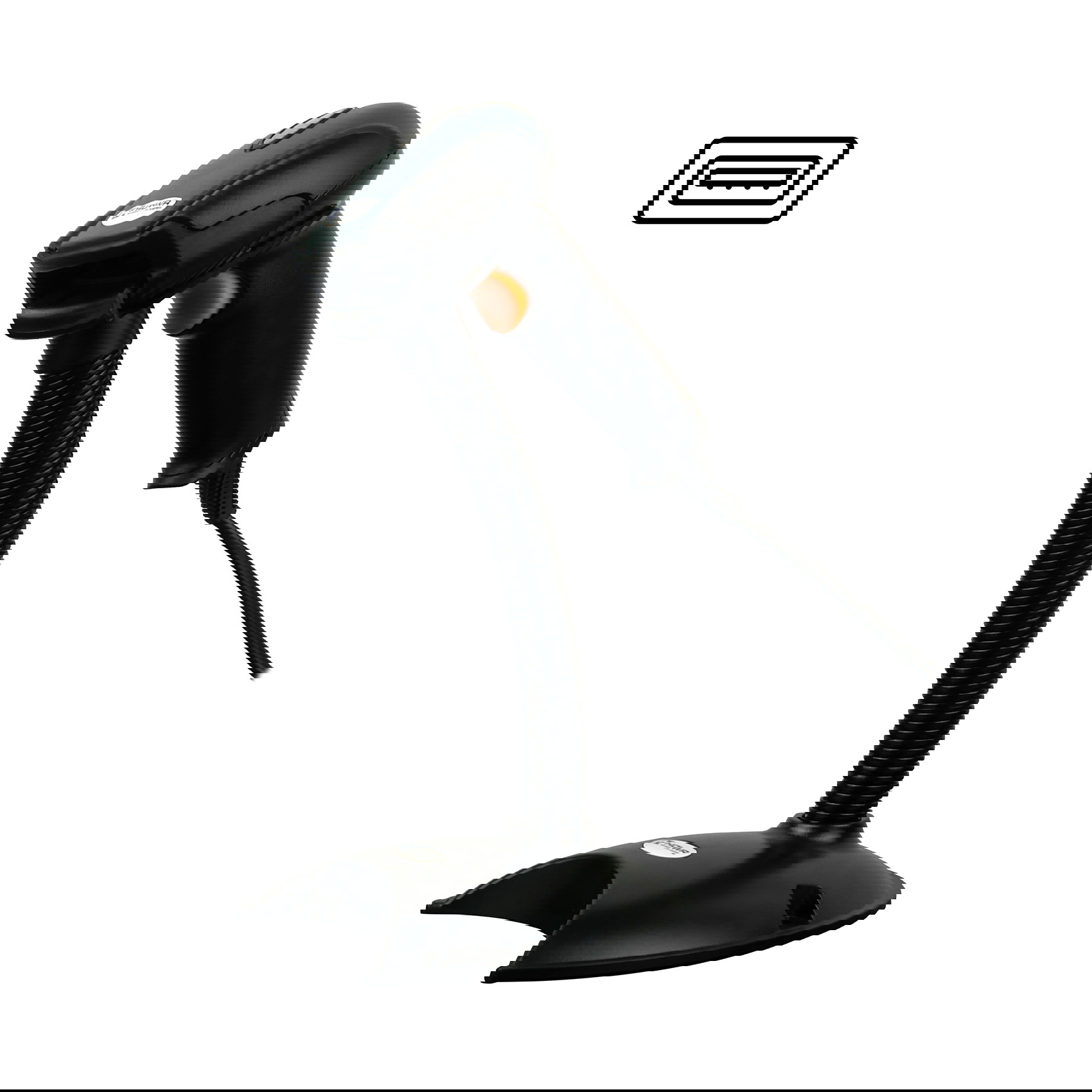 Kabelgebundener Barcodescanner HD29A mit Halterung im Set