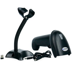 HD44A kabelloser Scanner in Halterung – komplette Ansicht