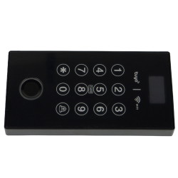 SecureEntry-AC200 RFID- und Fingerabdruck-Leser schräg von oben
