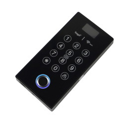 RFID-Türcontroller SecureEntry-AC200 frontal mit beleuchtetem Tastenfeld